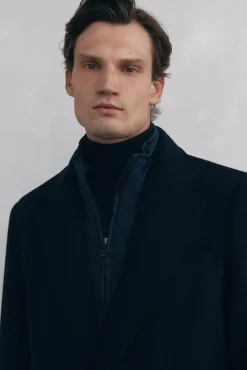 Pedro del Hierro Abrigo espiga vistas desmontables Azul Outlet