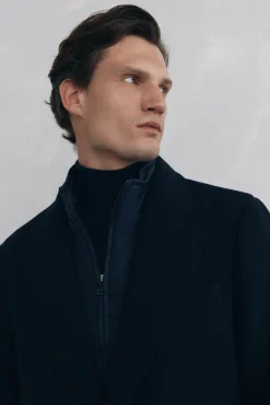 Pedro del Hierro Abrigo espiga vistas desmontables Azul Outlet