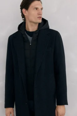 Pedro del Hierro Abrigo espiga vistas desmontables Gris Discount