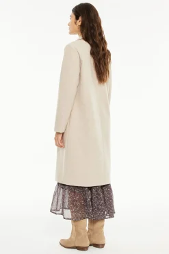 System Action Abrigo largo bolsillos beige Hot