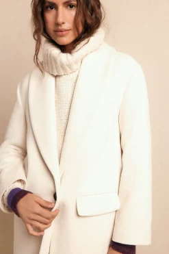 Slowlove Abrigo largo con cuello esmoquín Marfil Online