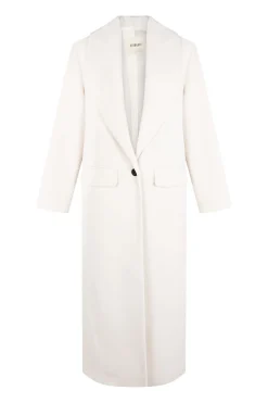 Slowlove Abrigo largo con cuello esmoquín Marfil Online