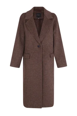 Cortefiel Abrigo largo cuello solapa Granate New