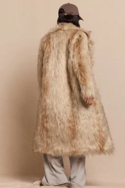 Slowlove Abrigo largo efecto pelo Beige Discount