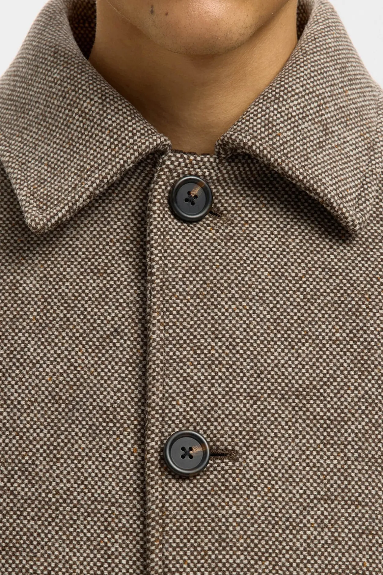 Selected Abrigo largo lana Marrón Sale