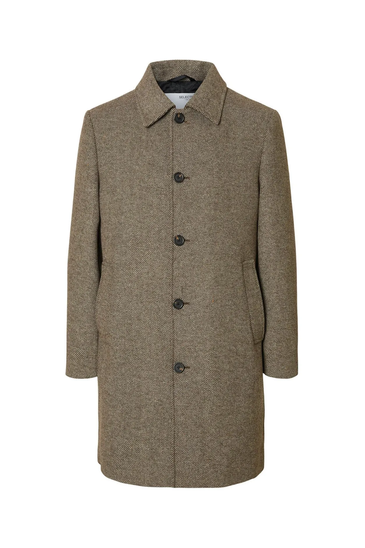Selected Abrigo largo lana Marrón Sale
