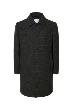 Selected Abrigo largo lana Gris oscuro Discount