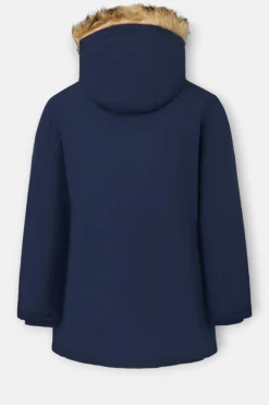 Silbon Abrigo largo tecnico capucha Azul marino