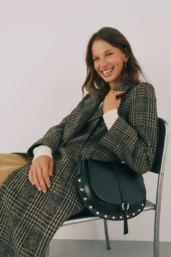 Cortefiel Abrigo largo tejido cuadros Multicolor Hot