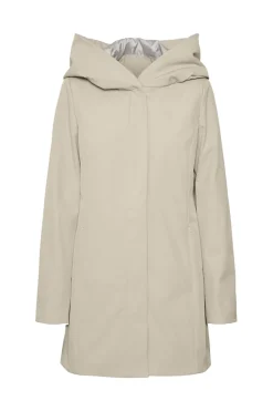 Vero Moda Abrigo mide efecto neopreno Beige Hot