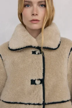 Pedro del Hierro Abrigo reversible de efecto pelo Crudo Sale