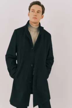 Cortefiel Abrigo sola vistas desmontables Azul marino Hot