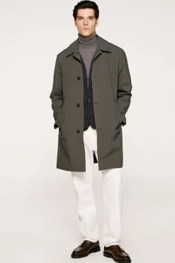 Selected Abrigo técnico resistente al agua con chaleco desmontable Gris oscuro New