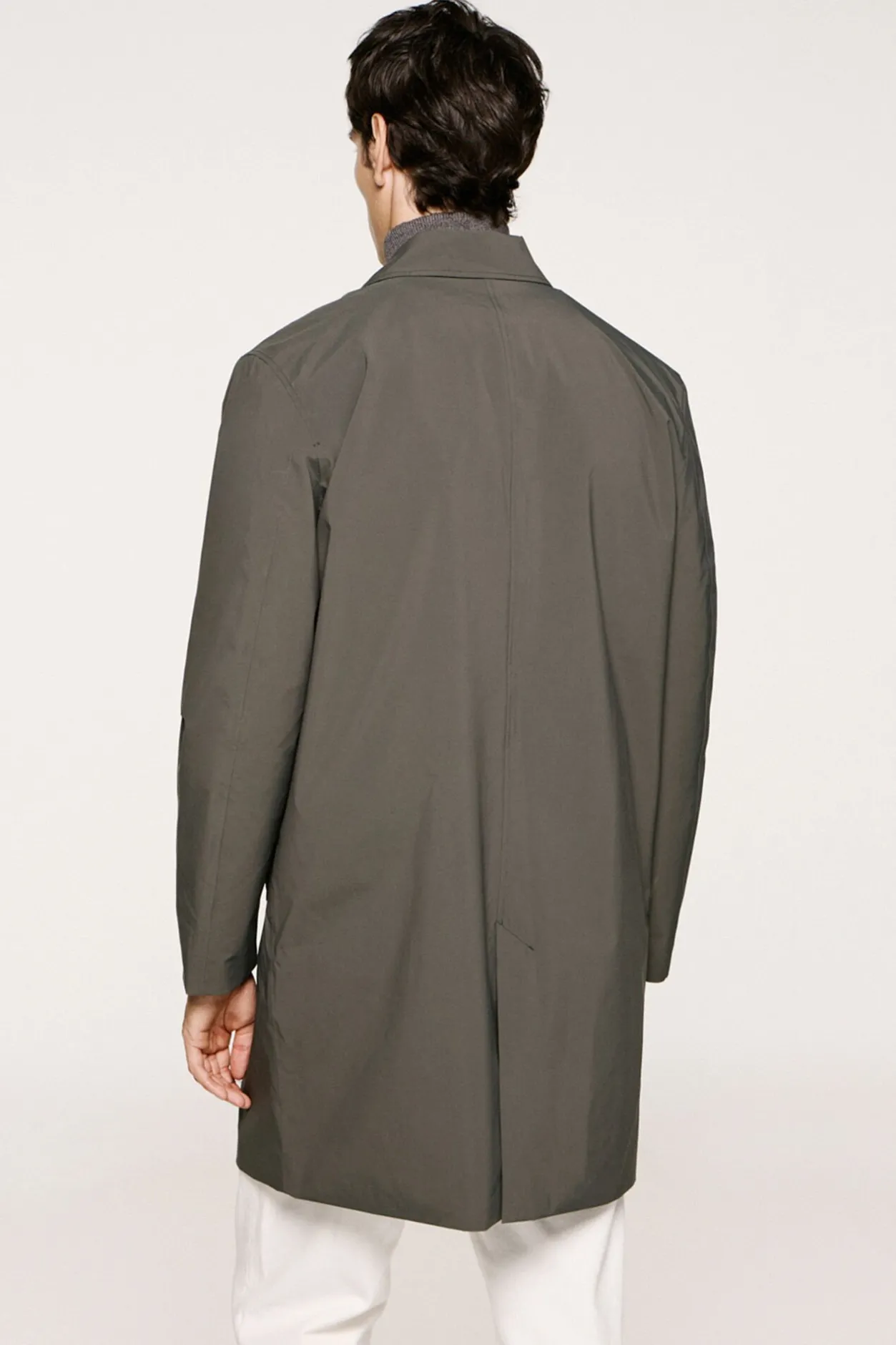 Selected Abrigo técnico resistente al agua con chaleco desmontable Gris oscuro New