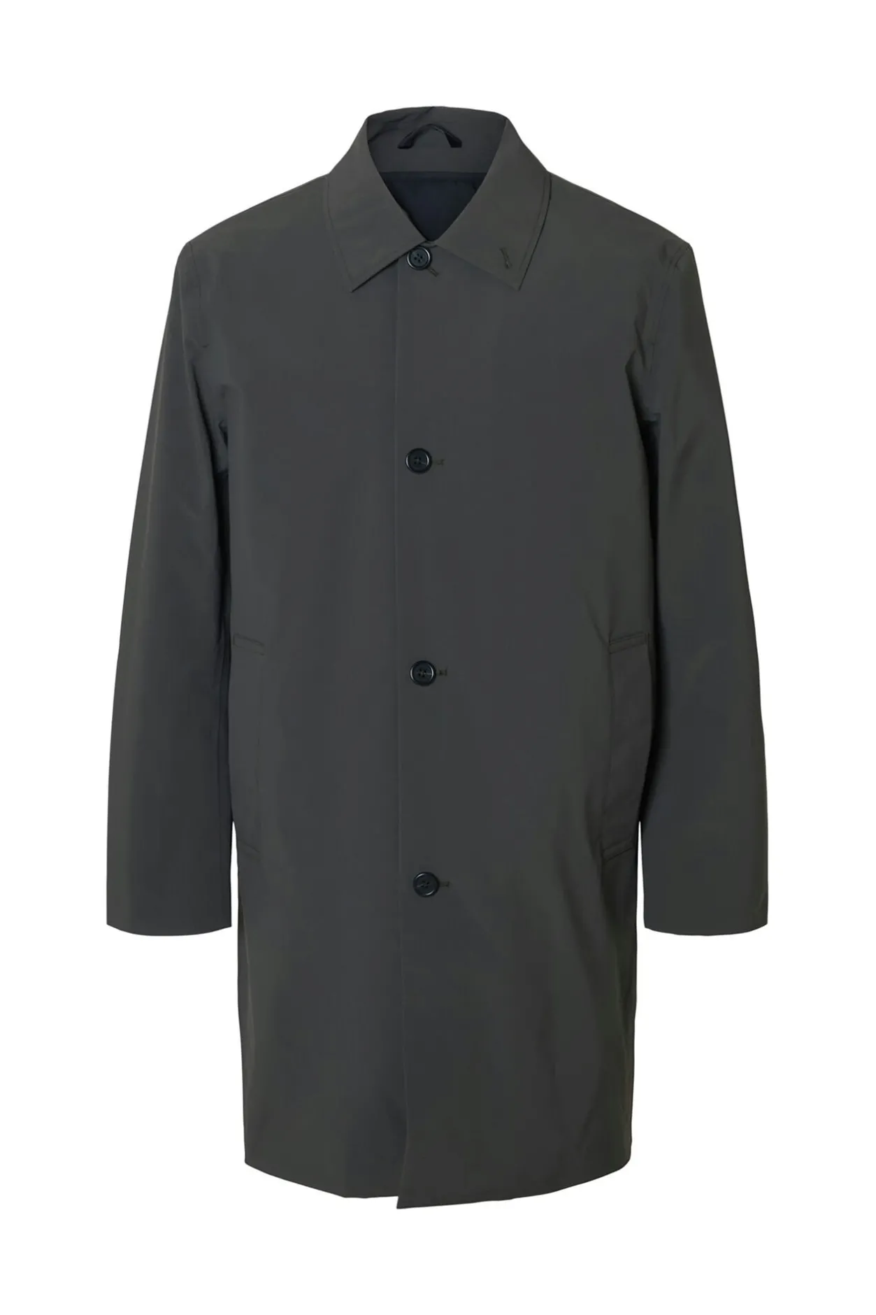 Selected Abrigo técnico resistente al agua con chaleco desmontable Gris oscuro New