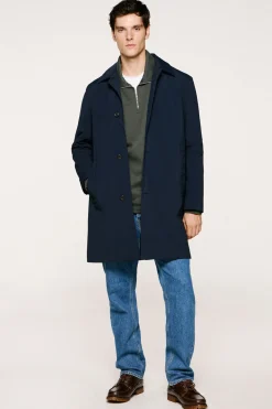 Selected Abrigo técnico resistente al agua con chaleco desmontable Azul marino