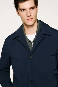 Selected Abrigo técnico resistente al agua con chaleco desmontable Azul marino