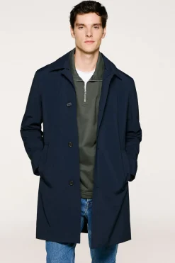 Selected Abrigo técnico resistente al agua con chaleco desmontable Azul marino