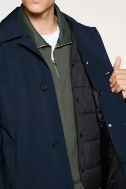 Selected Abrigo técnico resistente al agua con chaleco desmontable Azul marino