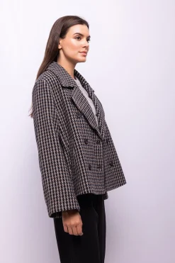 Object Abrigo tweed cuadros Multicolor Outlet