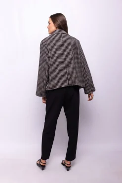 Object Abrigo tweed cuadros Multicolor Outlet