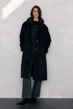 Pedro del Hierro Abrigo y chaleco interior Negro Hot