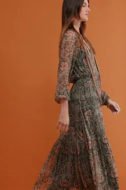 Hoss Intropia Aina. Vestido estampado Estampado Verde New