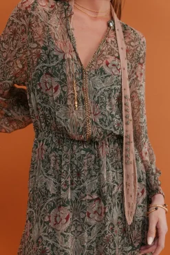 Hoss Intropia Aina. Vestido estampado Estampado Verde New