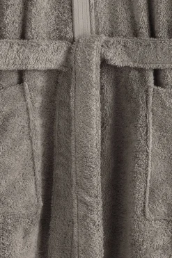 Textura Albornoz rizo algodón bambú unisex gris Clearance