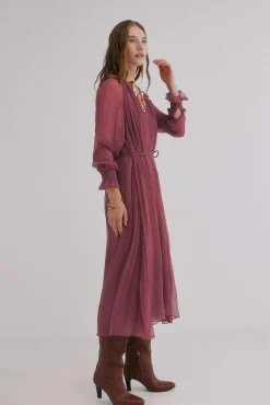 Hoss Intropia Alejandra. Vestido fluido Rosa Outlet