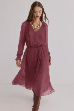 Hoss Intropia Alejandra. Vestido fluido Rosa Outlet