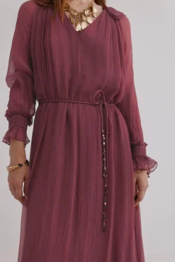 Hoss Intropia Alejandra. Vestido fluido Rosa Outlet