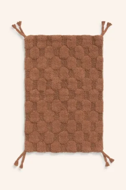 Calma House Alfombra de baño a cuadros en tono tierra Oslo naranja Online