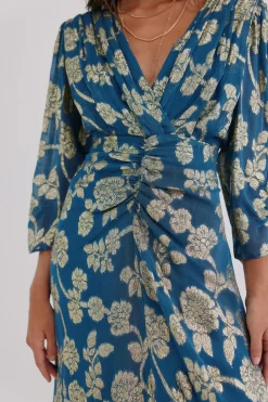 Hoss Intropia Amanda. Vestido jacquard Estampado azul Online