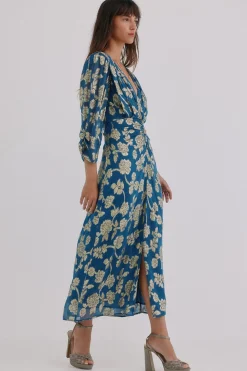 Hoss Intropia Amanda. Vestido jacquard Estampado azul Online