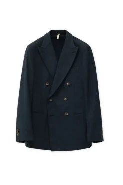 PuroEGO Americana cruzada efecto lino Azul Best