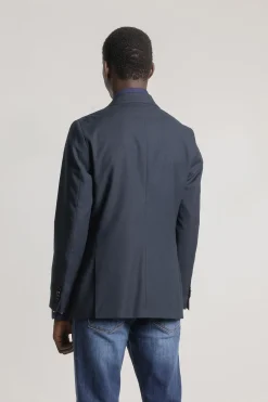 PuroEGO Americana cruzada slim fit Azul marino Clearance