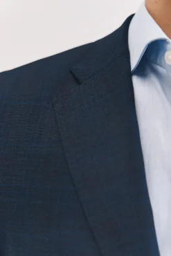 Cortefiel Americana cuadro azul slim fit Azul oscuro Best