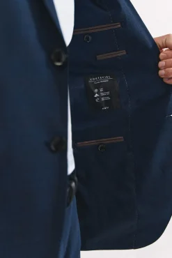 Cortefiel Americana cuadro azul slim fit Azul oscuro Best