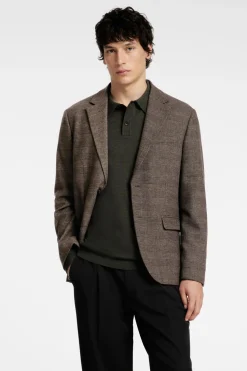 Selected Americana de lana slim fit Marr&oacute;n Discount