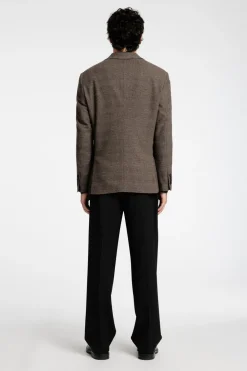 Selected Americana de lana slim fit Marrón Discount