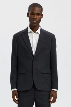 Selected Americana de lana slim fit Azul marino New