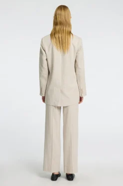 Selected Americana de lino Relaxed Fit Beige Discount