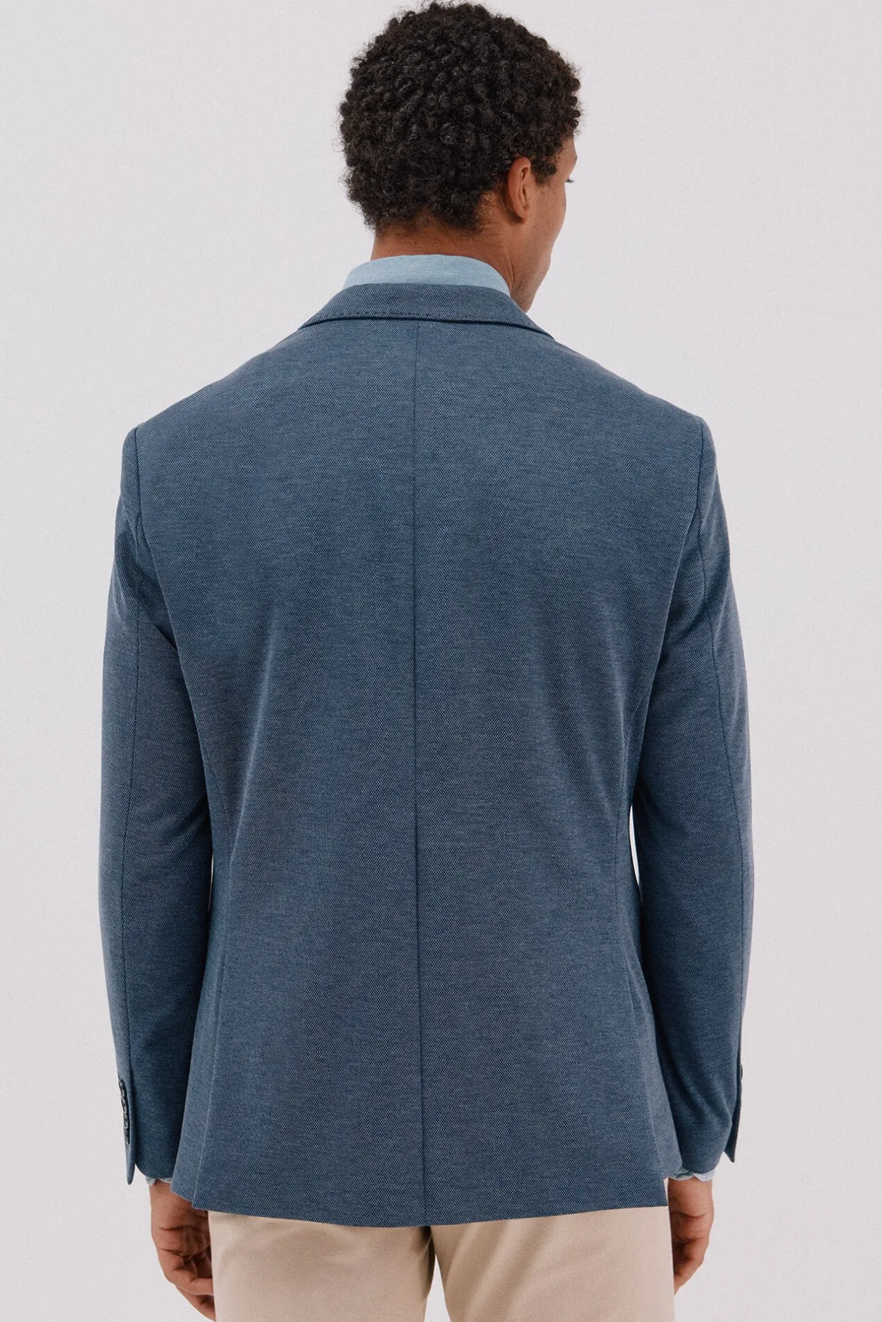 Cortefiel Americana de punto Azul