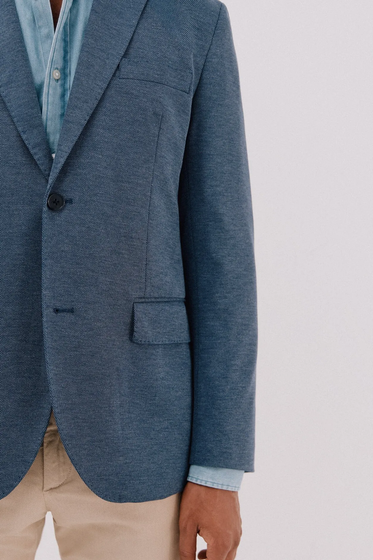 Cortefiel Americana de punto Azul