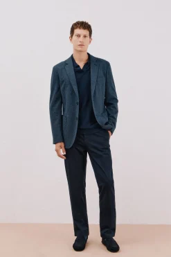 Cortefiel Americana de punto espiga Azul oscuro Best