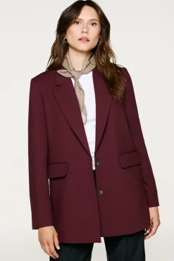 Selected Americana de traje fit relajado. Morado Discount