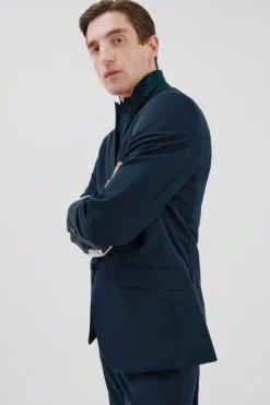 Cortefiel Americana lisa coolmax® Azul marino