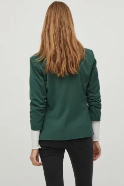 Vila Americana manga 3/4 Verde oscuro Clearance