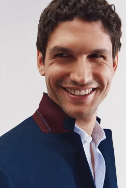 Cortefiel Americana ojo de perdiz azul serie XXI Azul oscuro Outlet